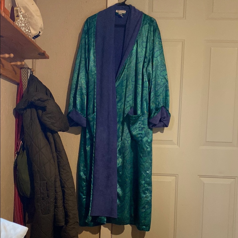 Luxurious Green and Blue Robe